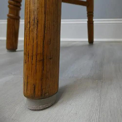 1 Inch Round Self Adhesive Felt Furniture Sliders For Hard Floors Leveling Pads on chair leg