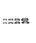 MGN15 Linear Rail 400mm 15.75 Inch Dual Rail Kit with Two 15mm carriages for 3D printers and CNC machines heavy duty steel black guide rails