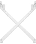 Two-Pack White Iron Adjustable Table Rod Stand Brackets, height adjustable and sturdy for organizing tools and office desks