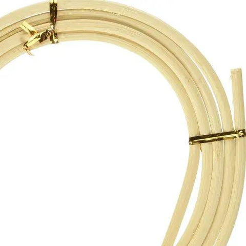 Coiled Natural White Reed Spline for Cane Webbing Wedge Shaped Wood Fiber Edge 9-1/4 Inch By 72 Inch Caning Supply
