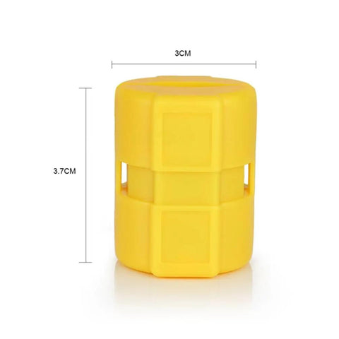 Magnetic Fuel Saver Kit For Cars, 3-Piece XP-2 Universal Emission Reducer Device, yellow cylindrical unit 3cm x 3.7cm