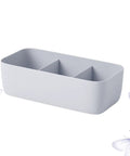 Four Piece Plastic Drawer Organizer Box With Compartment Dividers For Bras Underwear And Socks Nifty Closet Storage Bins To Ditch The Clutter Once And For All - grey plastic divider box with two compartments.