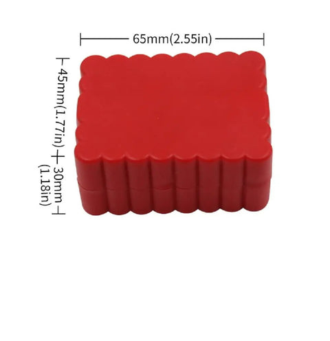 Built Tough 33 Piece Security Tamper Proof Bit Set With Torx T10 T15 Hex And Tri Wing Electric Screwdriver Bits Quarter Inch Magnetic Shanks Plus Extension Shaft For Drill Drivers Shop Essential, red rectangular tool box measuring 65mm x 45mm x 30mm.