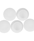 Bathtub Jet Cover 5pcs Silicone Hole Plug for 30-31mm Openings, white silicone stoppers with flat tops, ideal for bathtub use.