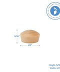 Half Inch Maple Round Head Screw Hole Plugs Pack Of 100 Wood Screw Covers for a neat slightly raised finish size details shown