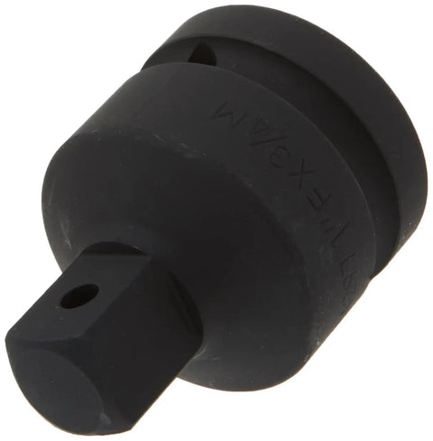 Heavy Duty 1 Inch Drive To Three Quarters Inch Male Impact Adapter With Chrome Molybdenum Steel Construction Through Hole Pin And O Ring Retention Built Tough For Auto Shop Jobs Delivers Mean Torque And Long Lasting Performance, angle view