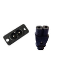 C8 male power socket and C7 female plug outlet connector, built tough, ideal for industrial crews, smooth glide motion.
