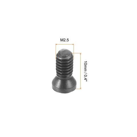 Heavy Duty M2.5 X 10mm Torx Screws For Cnc Lathe Tool Carbide Insert Holder 12.9 Grade Alloy Steel showing flat head design