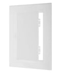 White 12X10 Inch Removable Hinged Access Panel For Drywall Plumbing And Electrical Wiring Featuring No Sweat Setup and solid ABS frame.