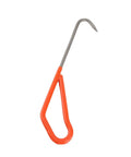 Dope Root Hook Tool for Bonsai Care and Soil Loosening, 8.5 Inch Metal Gardening Tool for Gentle Root Stretcher and Easy Repotting of Potted Plants, Built Tough for Bonsai Enthusiasts; orange handle