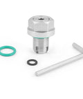 Oversize Piggyback Oil Drain Plug Fits M14.1 Self Tapping Stainless Steel Thread Repair Kit With Sealing O Ring To Stop Leaks And Save You Time, shown with O rings and hex key