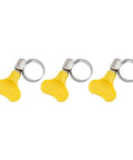 Rock Solid 50-Piece Adjustable Hose Clamps Kit Made From Premium Stainless Steel Worm Gear Assortment Set For Tight Leak Proof Sealing In Your Car Or Garage Projects Ranging From 10-38mm To Fix Any Hoses You Got Today, yellow handled stainless steel hose clamps
