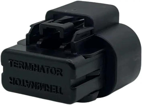 Black Mercury Smartcraft 10 Pin Terminator Junction Box, OEM 859318T1 for boat wiring, used in SmartCraft installations.