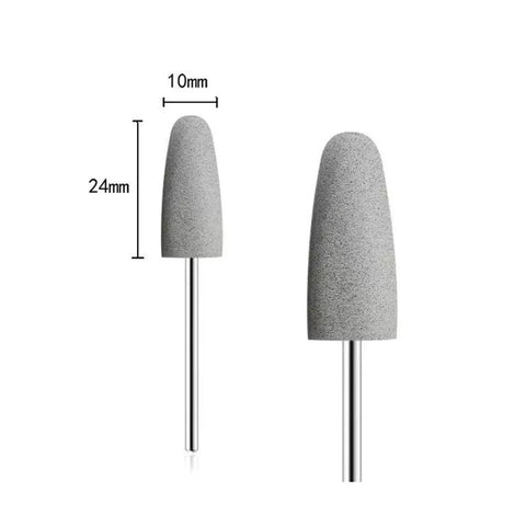 Pro Grade Six Pack Rubber Polishing Bits Set With Three Thirty Second Inch Shank For Rotary Tool Kit, side view of 10mm bit