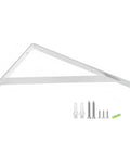 White Powder Coated Carbon Steel L Shaped Shelf Bracket For Floating Shelves Wall Mount Heavy Duty Wall Support with screws