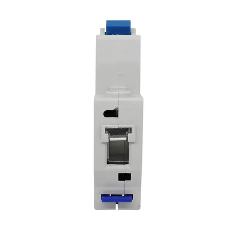 Front view of DZ47-63 Miniature Circuit Breaker Go To 1 Pole 20A Low Voltage Safety Switch For 230V And 400V DIN Rail Mount Fast Trip