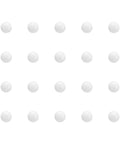 200 Piece Slick POM Plastic Bearing Balls 5 Mm Solid Roller Beads arranged in a grid for drawer glides and machinery parts.