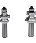 One Half Inch Shank Floor Making Router Bit Set With Nail Slot And Carbide Tip For Handheld Or Table Mounted Wood Routers, Cutting Diameter One And A Quarter Inch, Cutting Height One Inch, Heavy Duty shown in close-up view