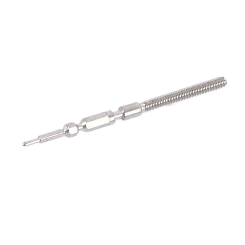 Metal Watch Winding Stem For Precise Time Adjustment And Repair Tools Pro Grade Movement Stem Extender in silver with threaded design.