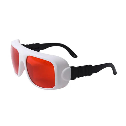 Professional Laser Safety Goggles Featuring Knockout OD7 Defense Against UV And Green Lasers Up To 534 Nm with red lenses