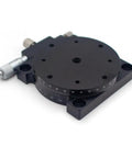 Go-To R Axis Rotary Stage With 360 Degree Coarse Rotation And Plus Five Degree Fine Adjustment, Precision Micrometer Drive top view.