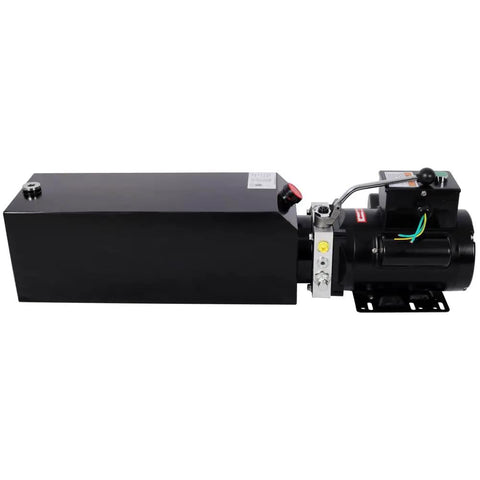 Heavy Duty Hydraulic Power Unit For Car Lifts AC 220V Single Phase With 14 Quart Oil Reservoir Solid steel pump with control lever.