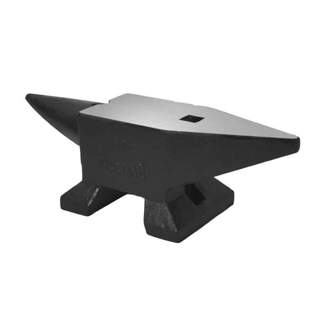 Heavy Duty Blacksmith Anvil With Round And Square Holes Cast Steel Forge Tool For Bending And Forging Round Horn And Flat Horn Hardy Hole Rugged Stable Base 22 Pound