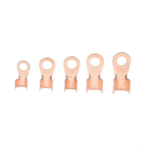 Awesome 70 Piece Ring Terminals Kit With OT10A To 50A Crimp Lugs For Heavy Duty Wire Connections And Welding Cables In Diverse Sizes For Pro And DIY Projects That Need Solid Conductivity And Easy Assembly, copper ring terminals 10A to 50A