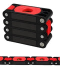 Multi-Fold Magnetic Spirit Level Measuring Ruler For Woodworking, Home in black and red with foldable design.