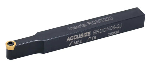 3/8 x 3-1/2 Inch SRDCN06-2J Indexable Toolholder For RCMT220 Inserts With 0 Degree Lead Angle And 7 Degree Relief, Pro Grade Durable Machining Tool For RCMT220 And RCGT220-AF Inserts, SKU 2376-0006