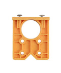 Heavy Duty 35mm Hinge Hole Locator Template Adjustable For Forstner Bits portable orange ABS guide for precise woodworking.