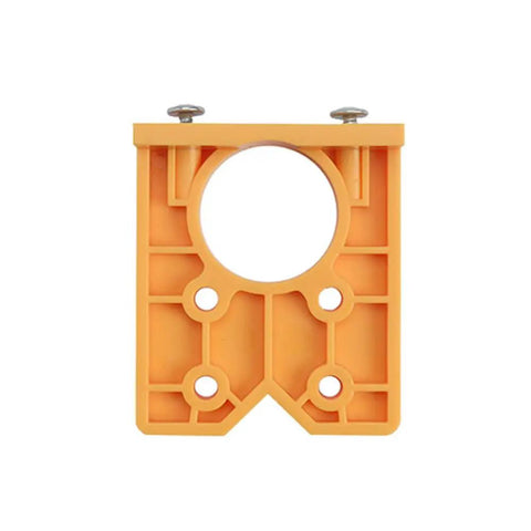Heavy Duty 35mm Hinge Hole Locator Template Adjustable For Forstner Bits portable orange ABS guide for precise woodworking.