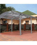 Zinc Plated Asphalt Anchor SP10-38 used in carport installation, demonstrating anchor stability and structure support