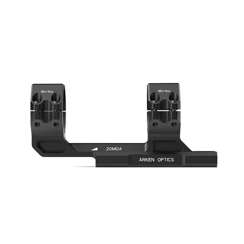 Rigid Precision 20 MOA 34mm Scope Mount For AR15 And Precision Shooting, with black aircraft aluminum and Picatinny rail design