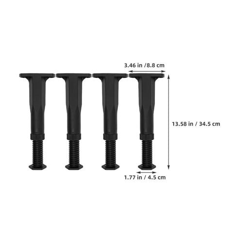 Adjustable Height Furniture Support Legs For Dresser And Cabinet, 8 Pack Built Tough Heavy Duty Telescopic Legs, 7.6 To 13.5 Inch
