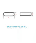 Diagram of Round Ended Feather Key Drive Shaft Parallel Keysteel A2 Stainless Steel M4 Ten Piece Set In 4x4x18mm Size