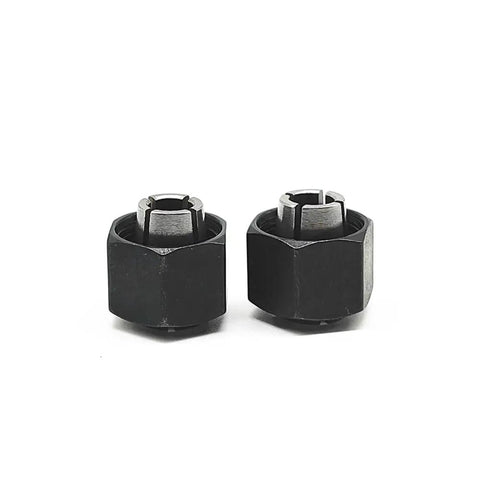 2 Pack 1/4 Inch Router Collet With Nut Replacement For A24215SV And DWP611 Series Routers, Quick Install, Beefy Clamp, Black Finish