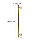 Gold Cabinet Pull Handle 192mm Center Zinc Alloy Drawer Pull For Cabinets Dressers Wardrobes And Kitchen Doors Modern Easy Grip Replacement Hardware For Furniture Upgrade, shown with dimensions.