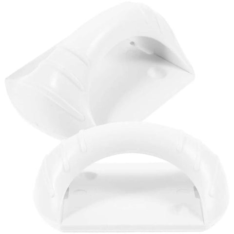 Two Pack Self Adhesive Cabinet Handles And Sliding Door Pulls For Kitchen Cupboards And Bathroom Cabinets Nordic White Modern Minimalist Look With Easy Peel And Stick Installation in close-up view