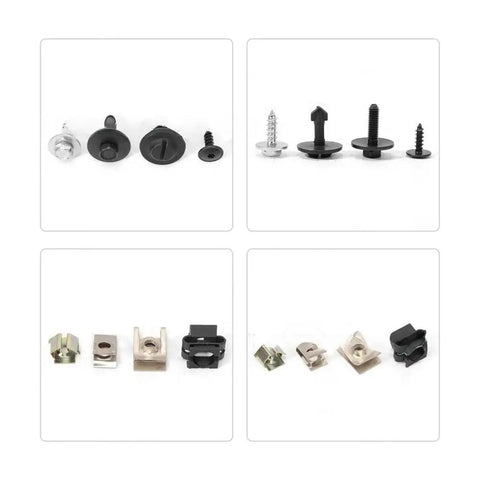 Audi A6 Engine Cover Repair Kit Screws And Clips Set 4F0863821K Durable Super Easy Install For 4B C5 C6 Models Ideal Replacement For Loose Or Missing Engine Cover Fasteners, assorted screws and clips