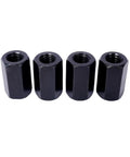 Four black flange nuts from All-In-One 58 Piece Heavy-Duty T Slot Clamping Kit for Milling Machines Fits 5/8 or 1/2 T Slot Tables