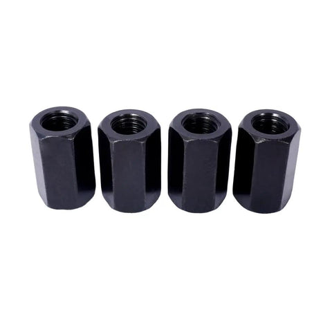 Four black flange nuts from All-In-One 58 Piece Heavy-Duty T Slot Clamping Kit for Milling Machines Fits 5/8 or 1/2 T Slot Tables