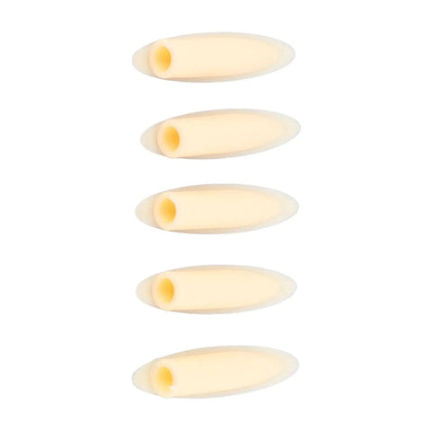 Side view of Pocket Hole Plugs 9.5mm Set 100 Piece Plastic Slant Cap Dowel for Woodworking, beige color for hiding holes.