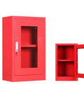Built Tough As Nails Steel Fire Extinguisher Cabinet Floor Stand Lockable Safety Enclosure With Clear Glass Door Sweet Red Finish