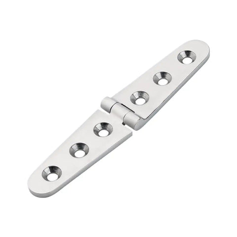 8 Piece 30x152mm Door Strap Hinges Set In Marine Grade 316 Stainless Steel With Six Hole Mounting, Mirror Polished Finish, Saltwater Ready