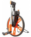 Rugged Spoke Measuring Wheel With Comfortable Pistol Grip Dual Zeroing Options Slim Fold Away Profile showing folded position and design.