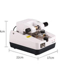 Heavy Duty Electric Lens Thinning Machine For Glasses Cutting And Grinding With Tungsten Steel Milling Cutter Fast Milling Speed For Resin And PC Lenses Zero Hassle Setup Workflow, 22cm x 17cm x 14cm compact design.