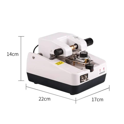 Heavy Duty Electric Lens Thinning Machine For Glasses Cutting And Grinding With Tungsten Steel Milling Cutter Fast Milling Speed For Resin And PC Lenses Zero Hassle Setup Workflow, 22cm x 17cm x 14cm compact design.