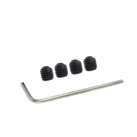 Sturdy Shaft Coupling For CNC Stepper Motors Connect 4-7Mm Shafts With Locking Wire And Aluminum Alloy Build Pack Of Three Units includes black screws and an L-shaped key.