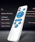 Top Shelf Solar Street Light Featuring Slick Remote with buttons for dimming and timer functions for outdoor use.